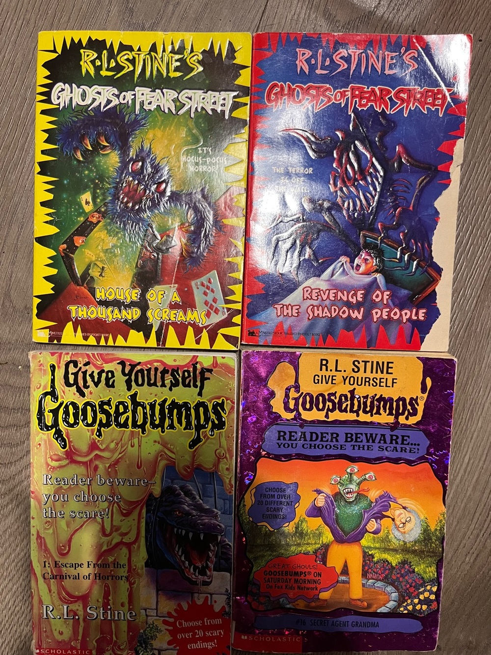 R random Goosebumps books from 3 different series scary thriller chapter
